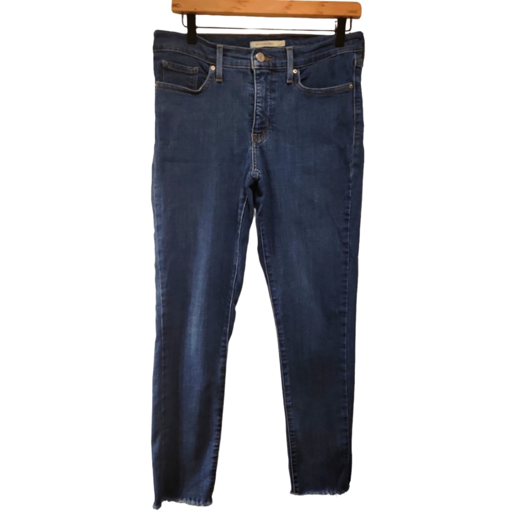 Levi's, Jeans, 311 Shaping Skinny, Frayed at Bottom, Dark Denim, Women's size 29